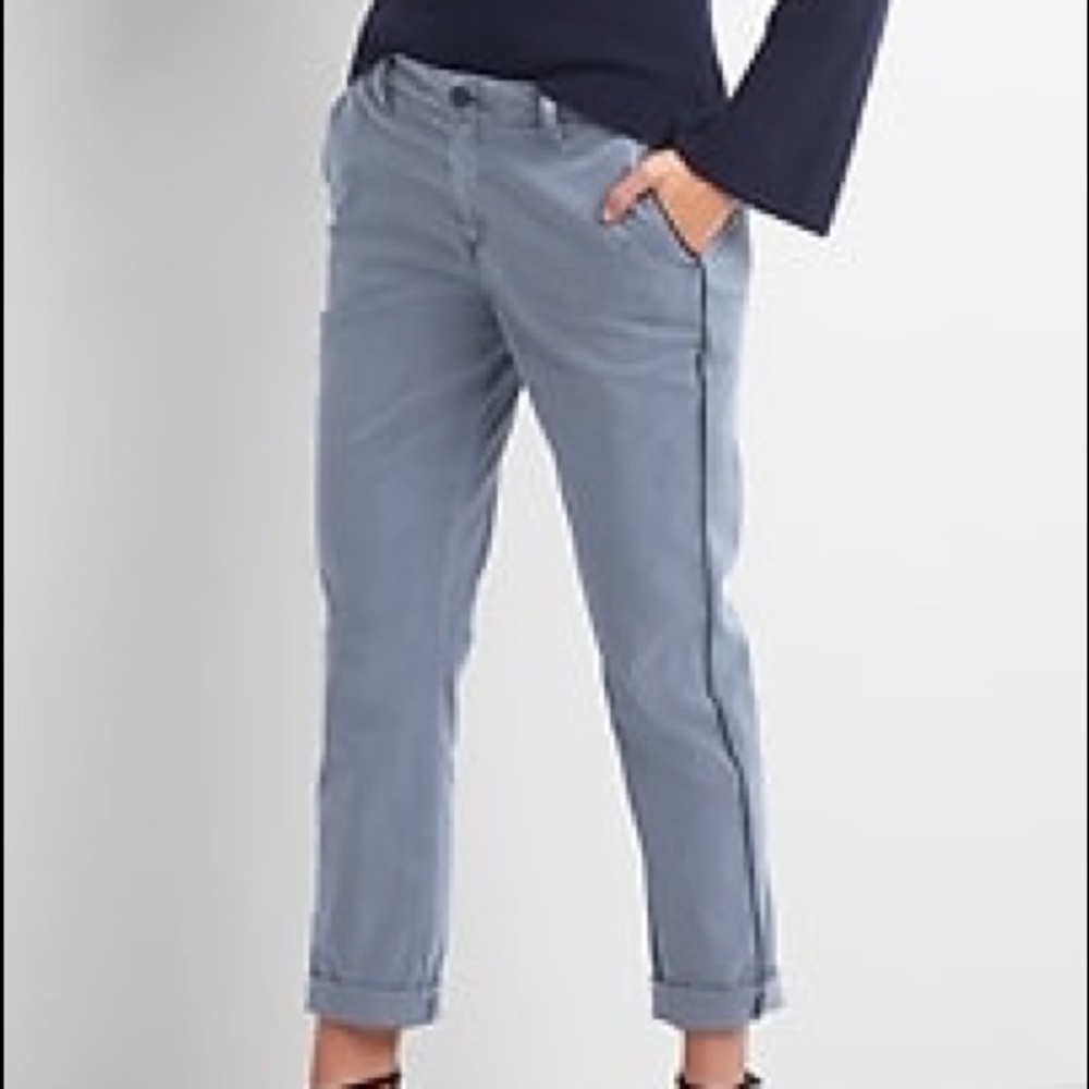 GAP Velvet Piping Girlfriend Chinos